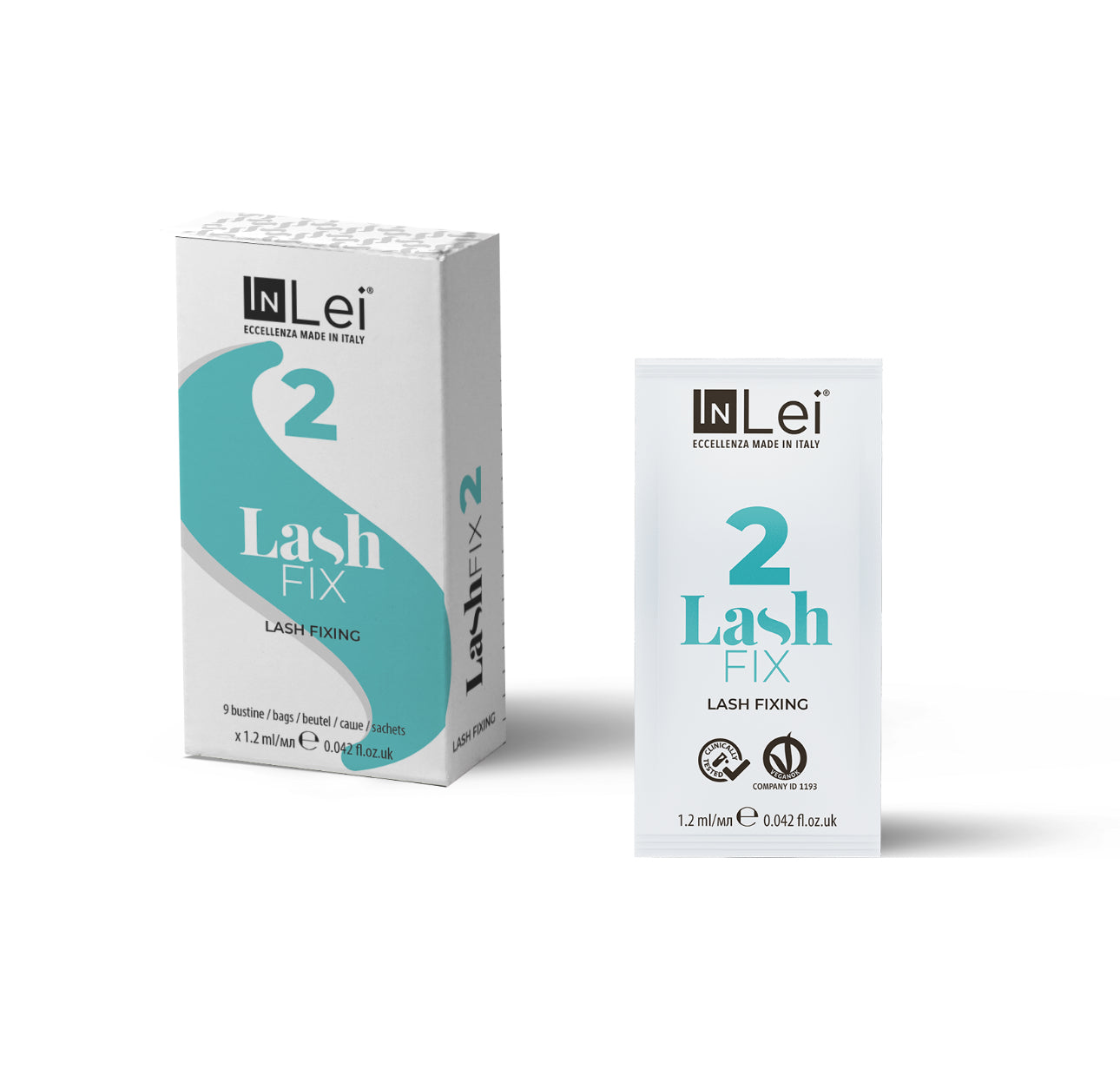 מארז 9 שקיות הרמת ריסים inlei פורמולה חדשה אינליי שלב מס 2