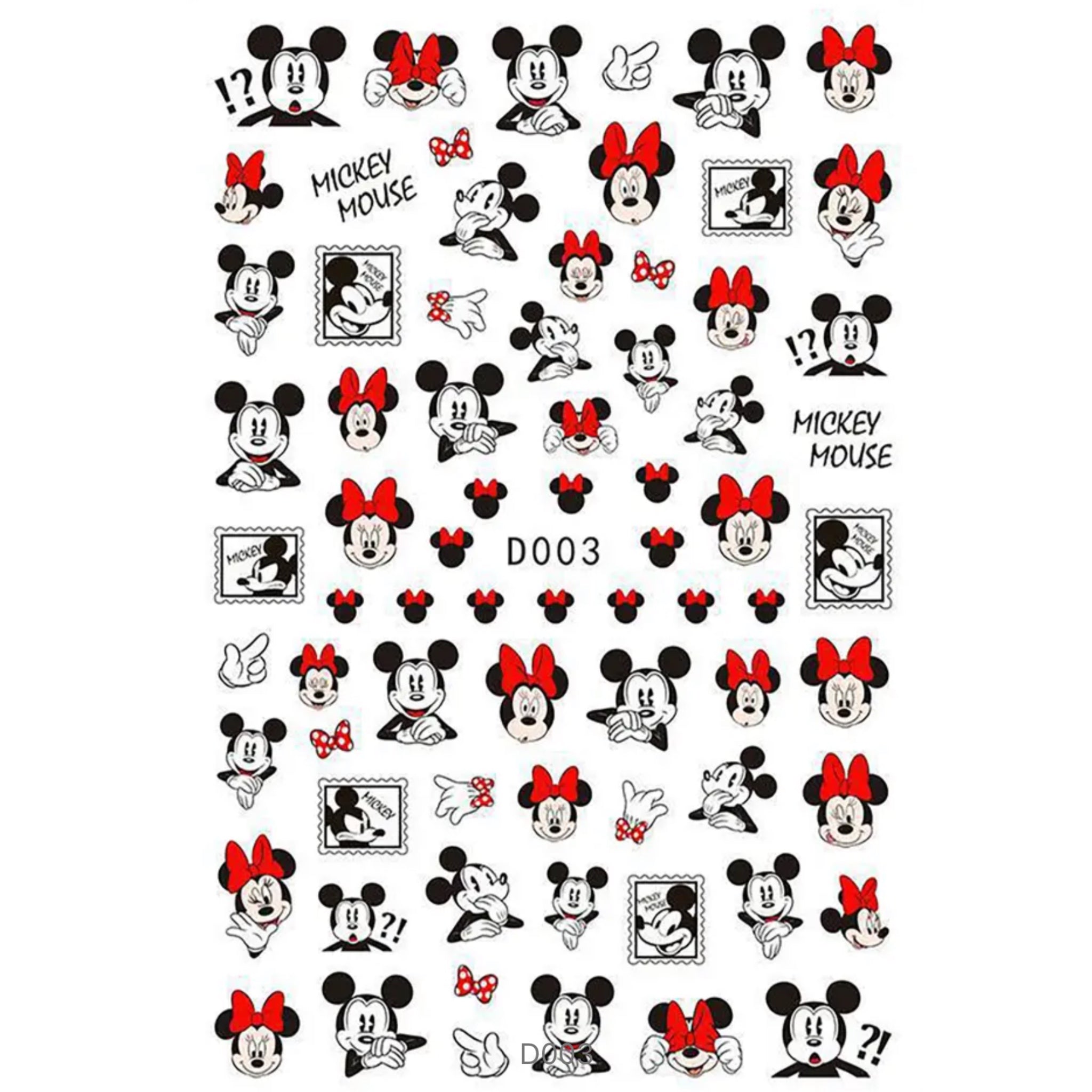 מדבקות ציפורניים מיקי ומיני מאוס