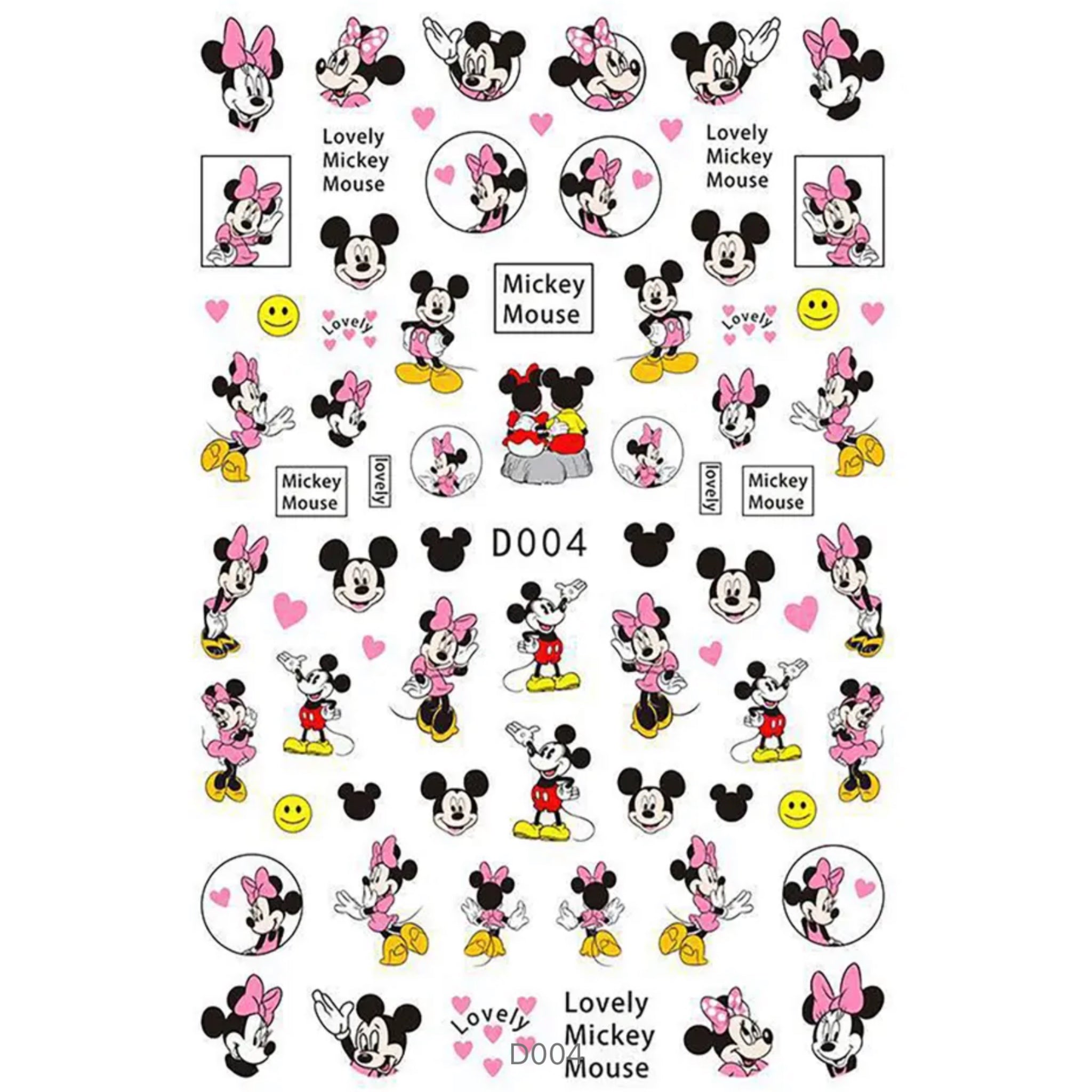 מדבקות ציפורניים מיקי ומיני מאוס
