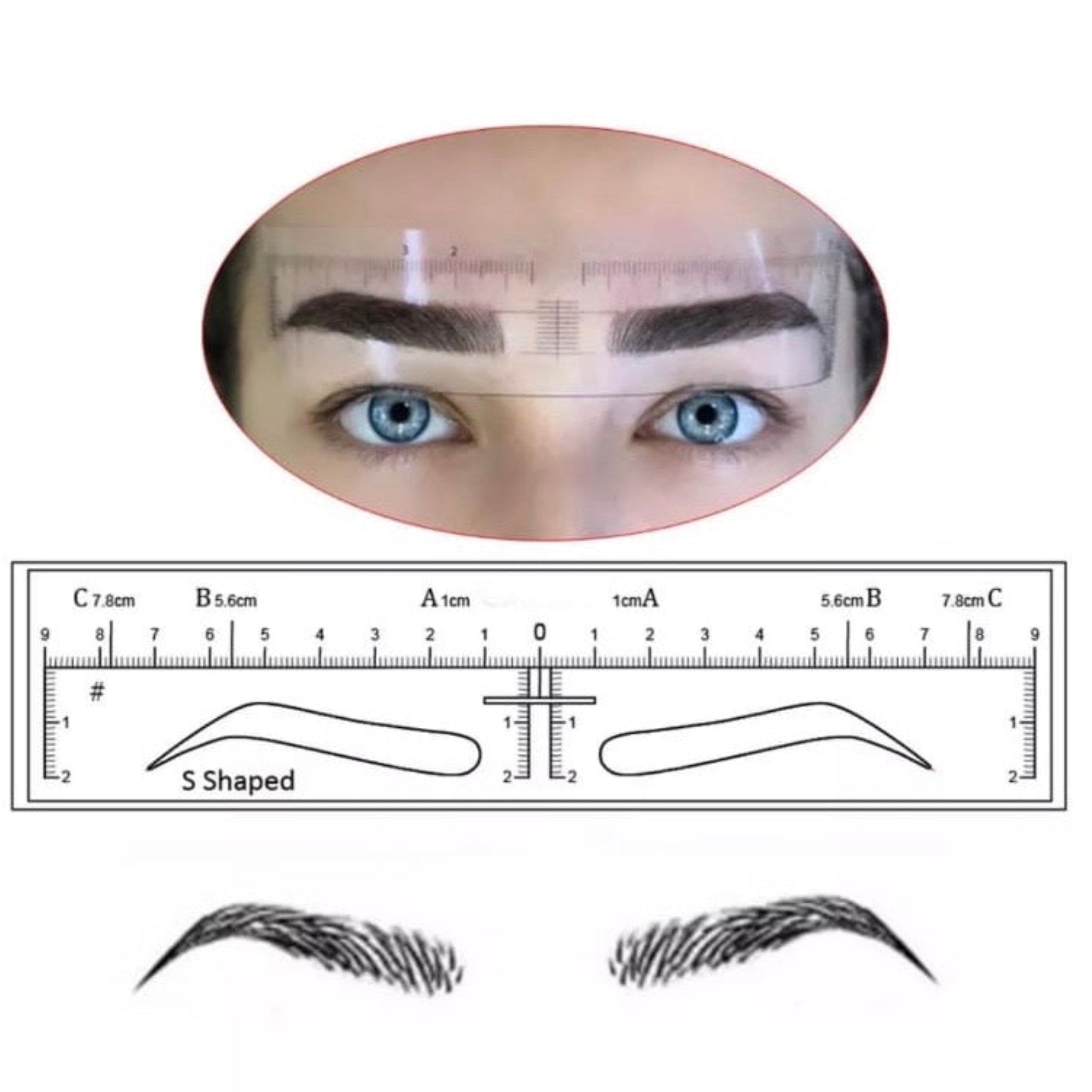 מדבקות תבנית לאיפור קבוע 10 י״ח